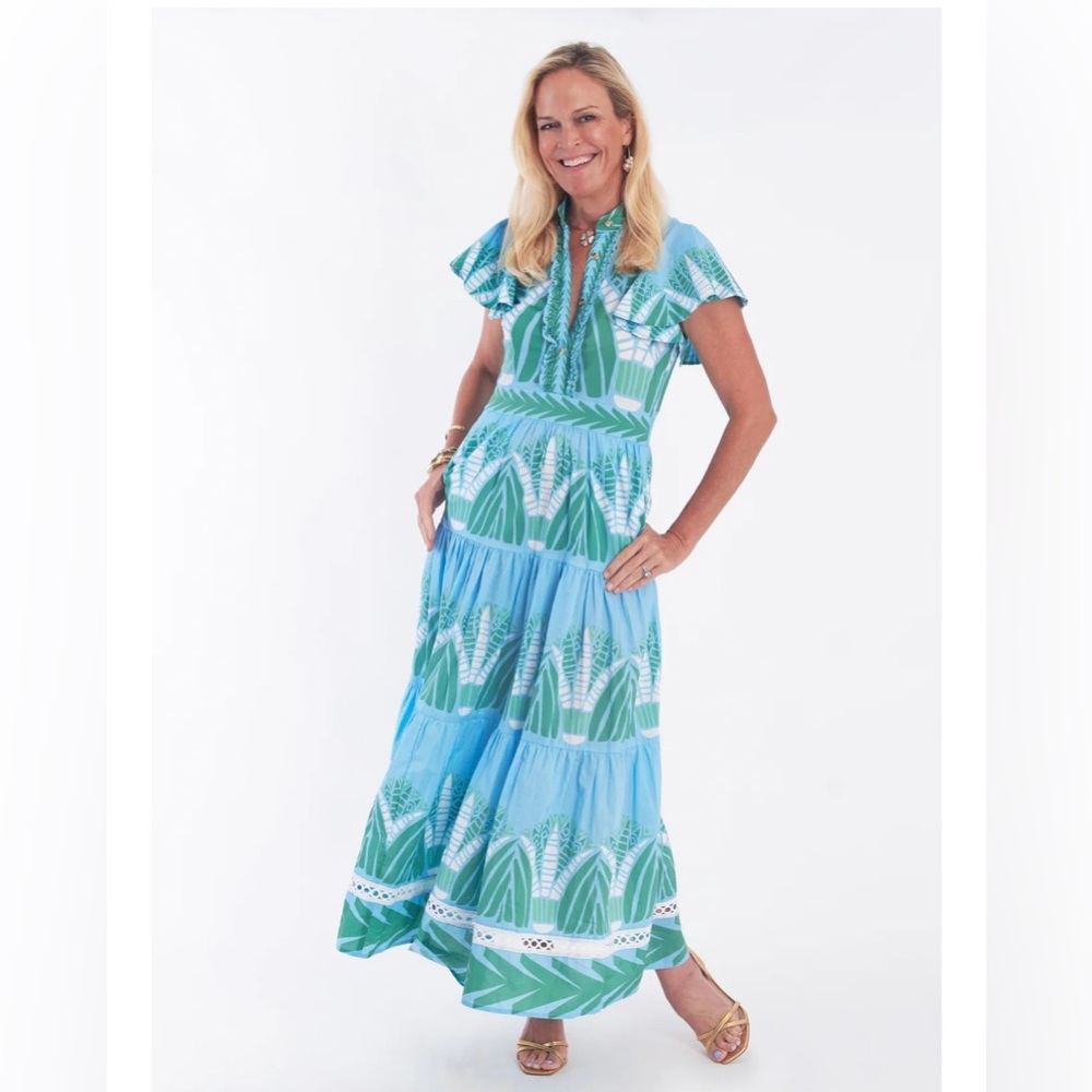 New with tags Colorful CK Bradley DOON DRESS - PAPYRUS GRASS Maxi Dress. - Picture 6 of 7